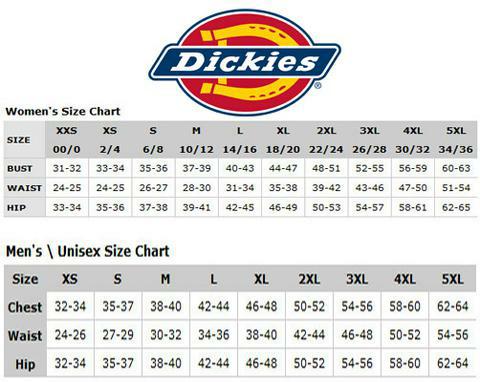 Womens Dickies Size Chart