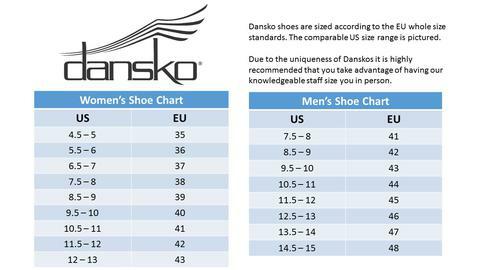 dansko shoe size guide